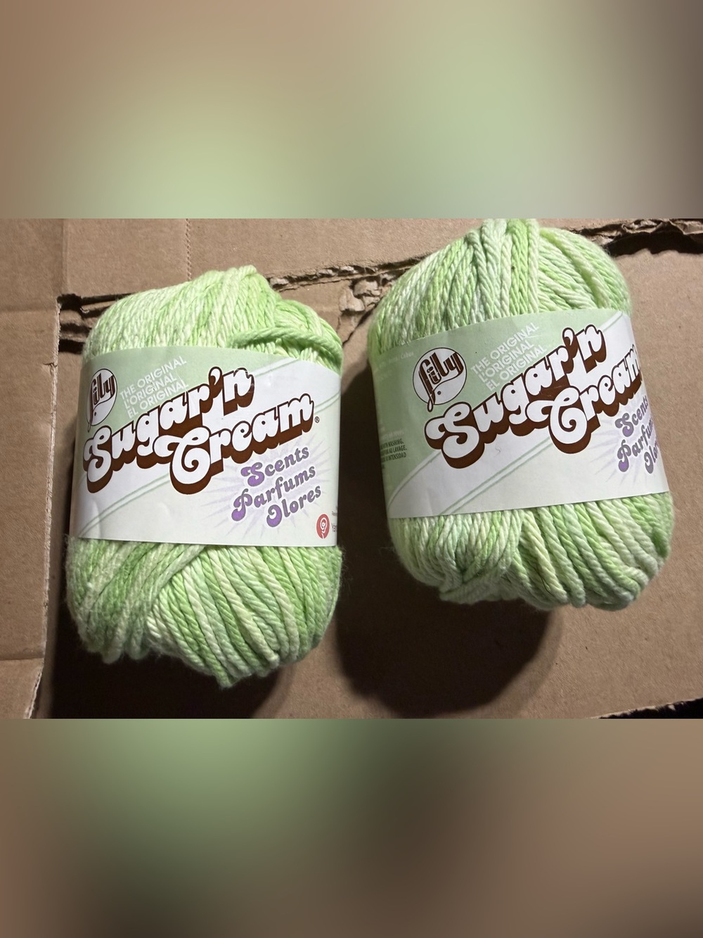 Lily Sugar'n Cream Aloe Vera Cotton Yarn - 2 Skeins